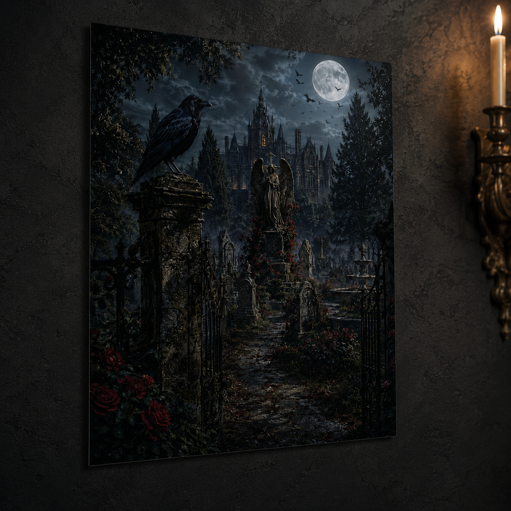 The Grounds of Crimson Estate — Gothic Fine Art Poster