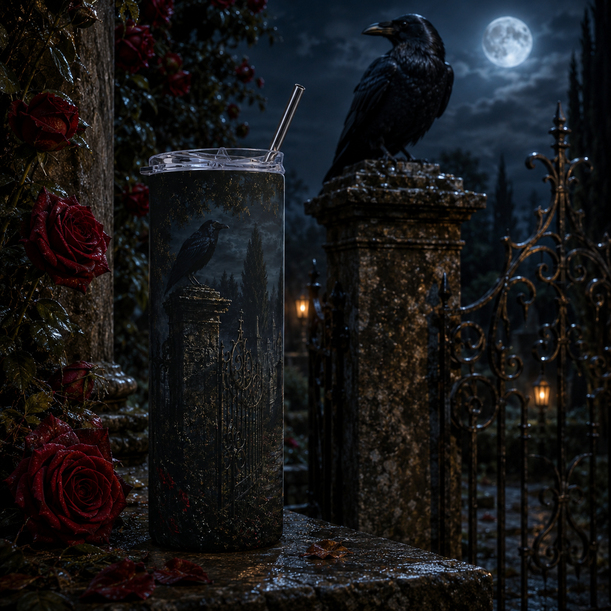 The Grounds of Crimson Estate — 20 oz Gothic Tumbler