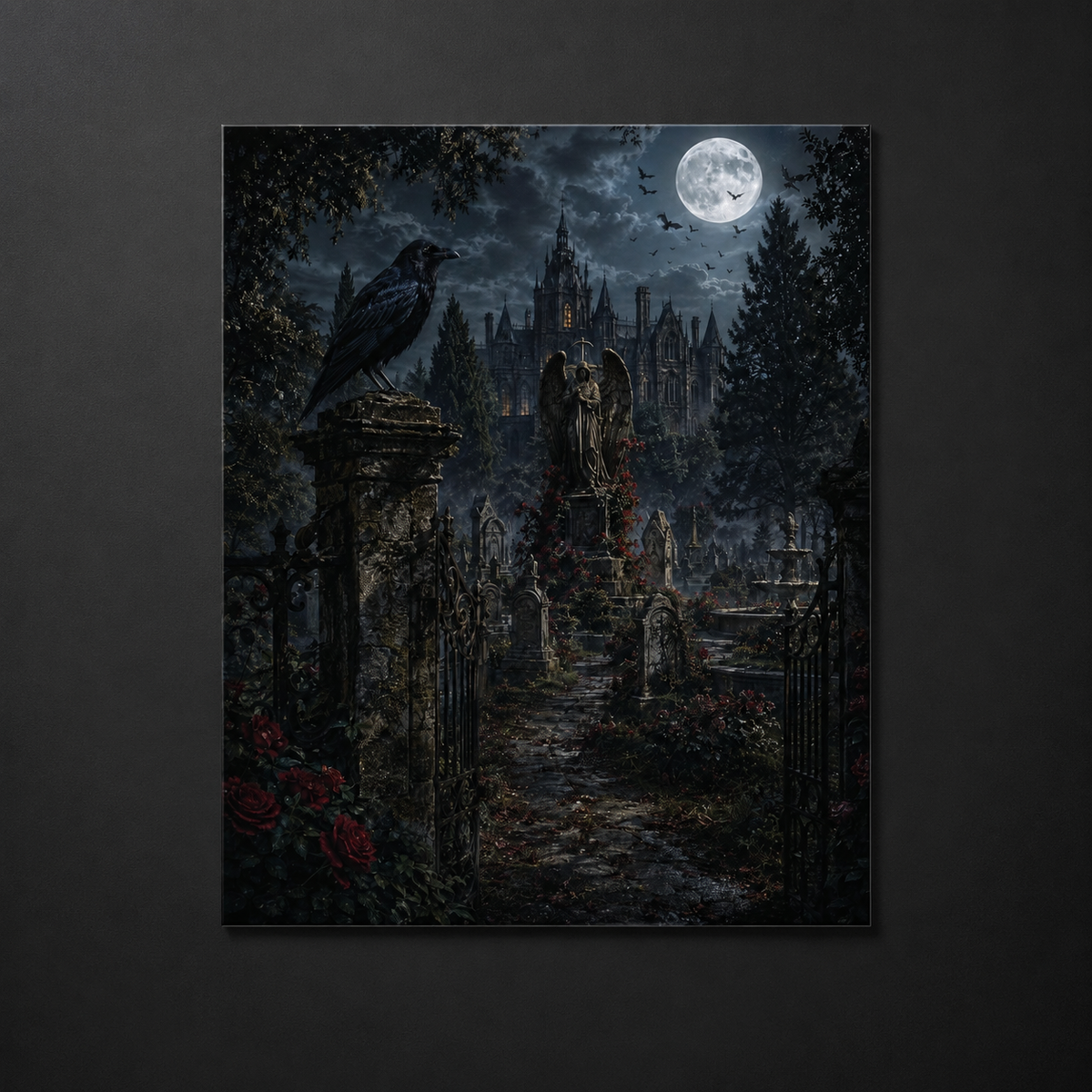 The Grounds of Crimson Estate — Gothic Fine Art Poster