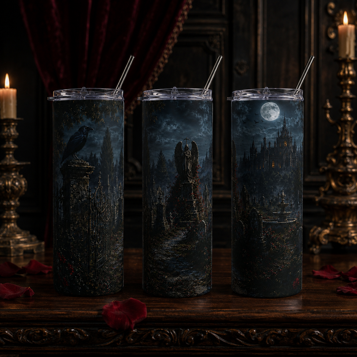The Grounds of Crimson Estate — 20 oz Gothic Tumbler