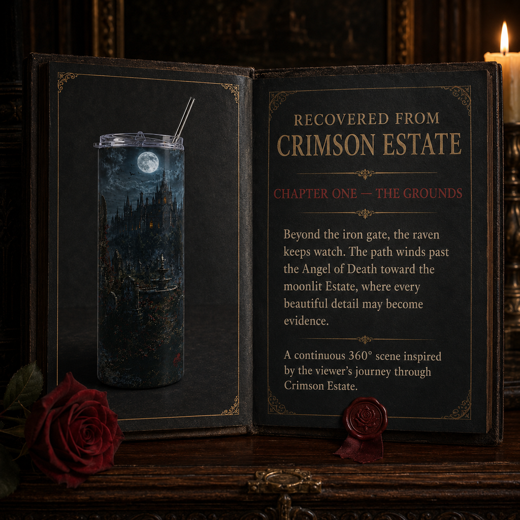 The Grounds of Crimson Estate — 20 oz Gothic Tumbler