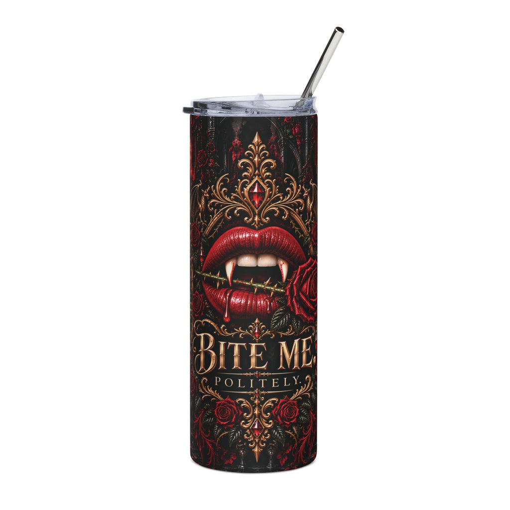 Bite Me. Politely. Gothic Vampire 20 oz Tumbler