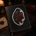 The Crimson Messenger - Raven & Red Rose Sticker — Gothic Kiss-Cut Laptop Decal