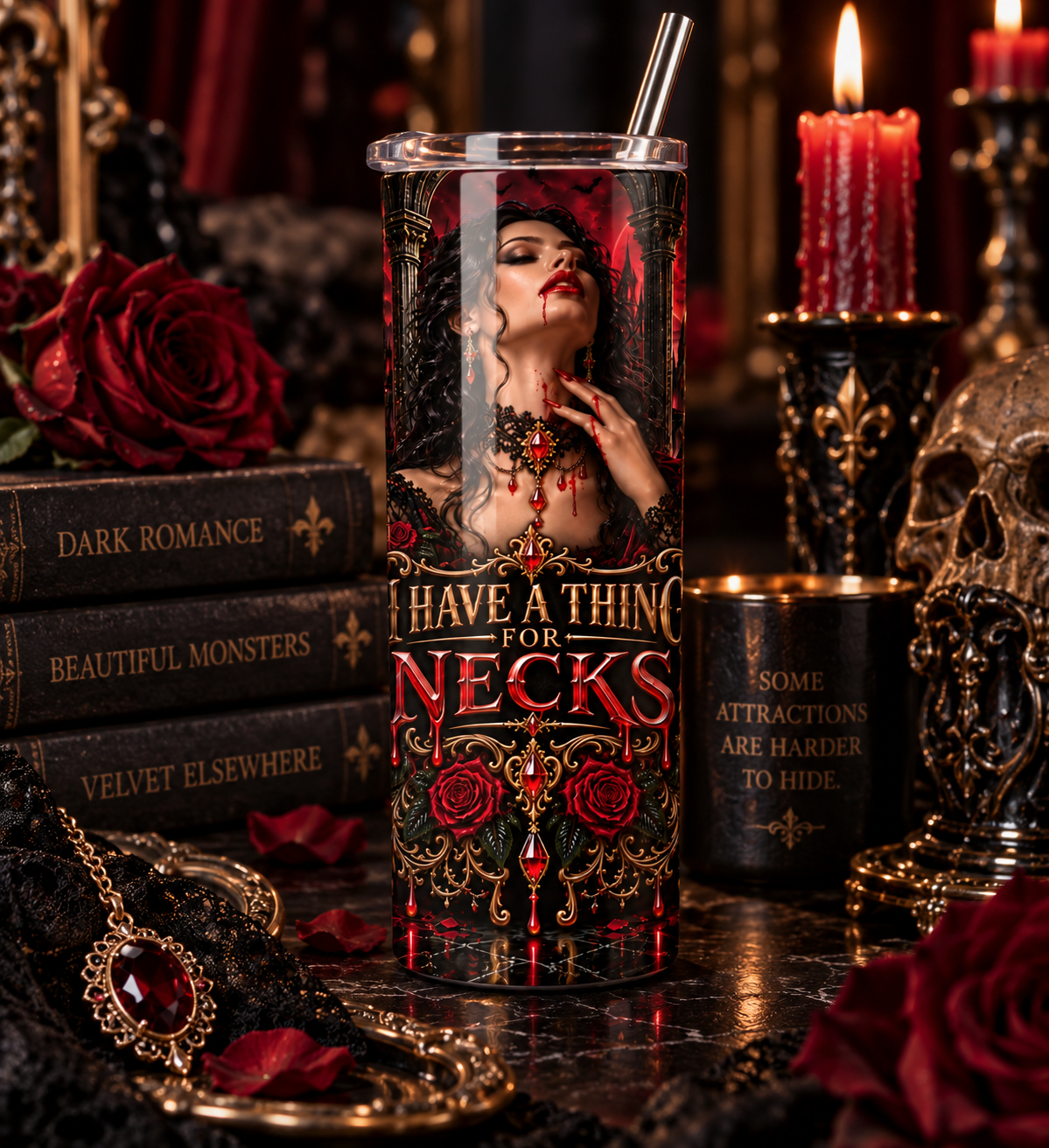 I Have a Thing for Necks — Gothic Vampire 20 oz Tumbler