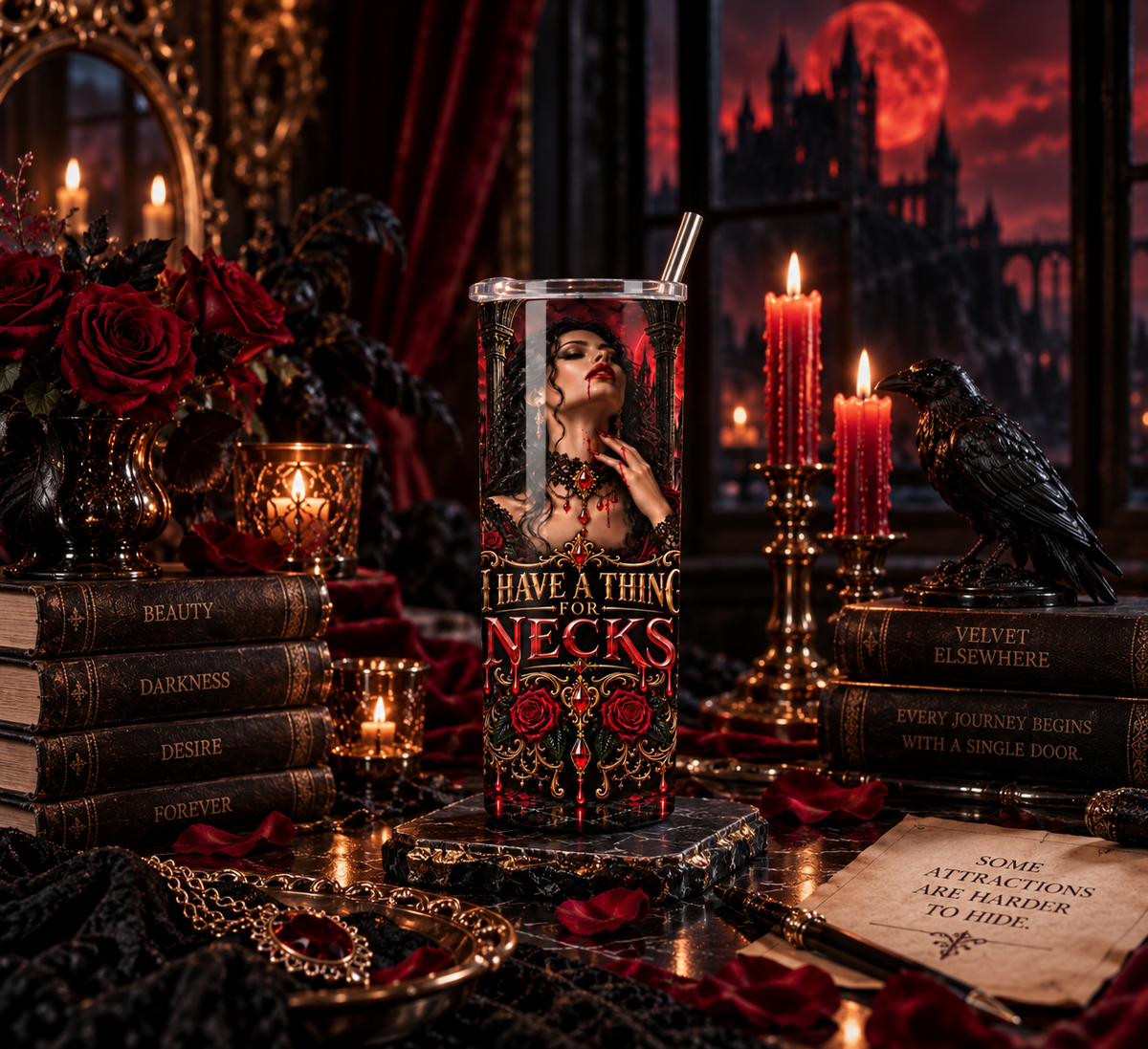 I Have a Thing for Necks — Gothic Vampire 20 oz Tumbler