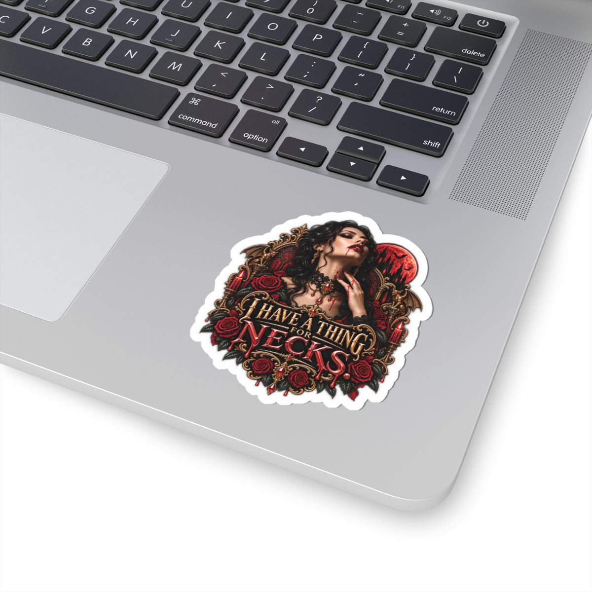Vampiric 'I Have a Thing for Necks' Gothic Sticker